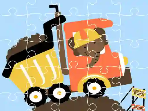 Permainan Dumper Trucks Jigsaw talian