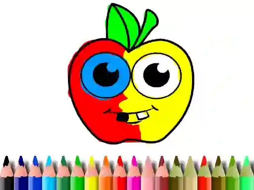 Permainan Back To School: Apple Coloring Book talian