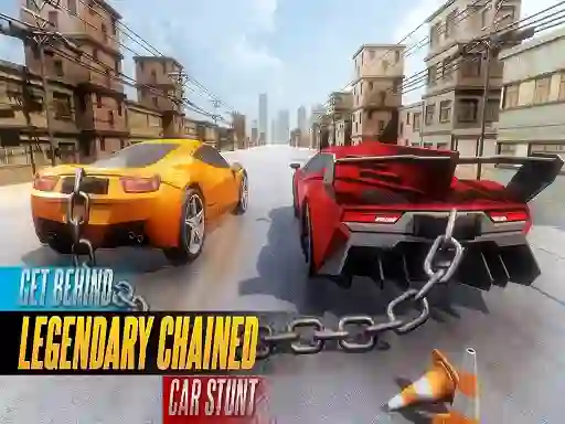 Permainan Chained Car Stunts Race Mega Ramp talian
