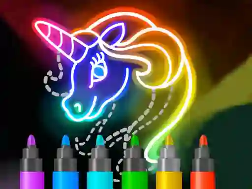 Permainan Learn to Draw Glow Cartoon talian