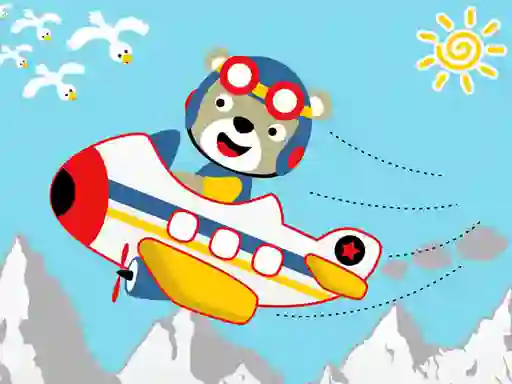 Permainan Friendly Airplanes For Kids Coloring talian