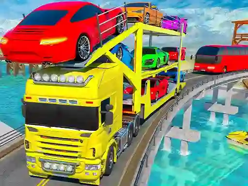 Permainan Crazy Mega Car Transport Truck Game talian