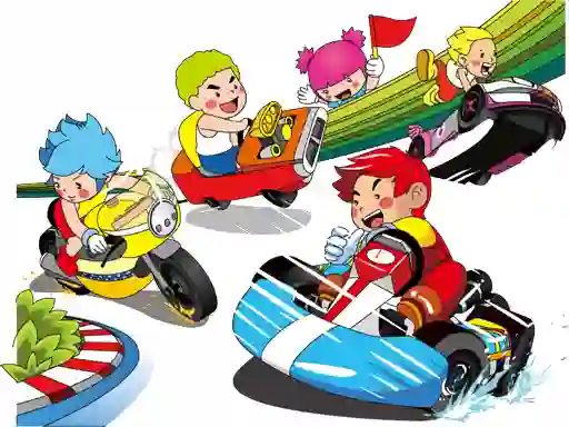 Permainan Cartoon Kart Puzzle talian