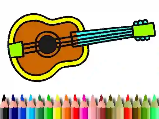 Permainan Back To School: Music Instrument Coloring Book talian