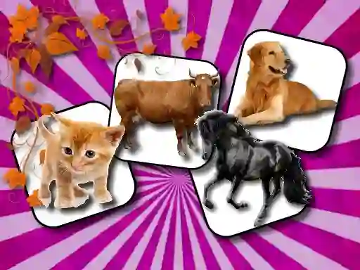 Permainan Domestic Animal Memory Challenge talian
