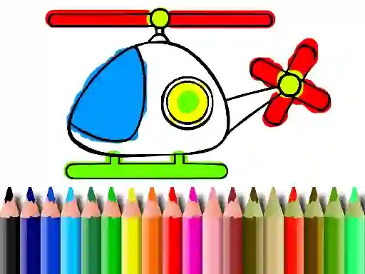 Permainan Back To School Helicopter Coloring talian