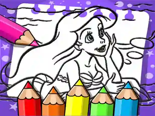 Permainan Ariel The Mermaid Coloring Book talian