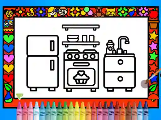 Permainan Color and Decorate Rooms talian