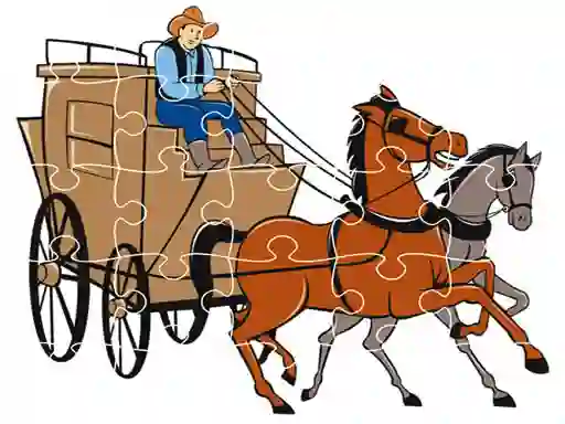Permainan Wagons Jigsaw talian