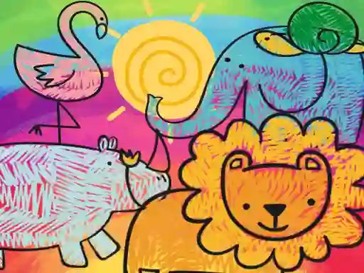 Permainan Little Animals Coloring talian