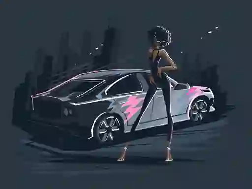 Permainan Old and New Cars Coloring talian