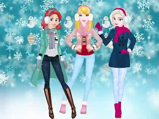 Permainan Princesses Winter Spree talian