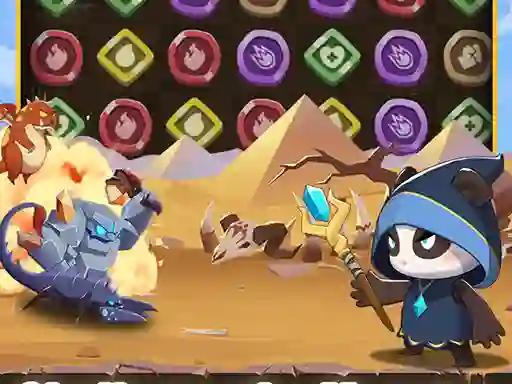 Permainan Legend of Panda Match 3 & Battle talian