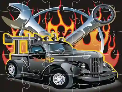 Permainan Hot Rod Jigsaw talian