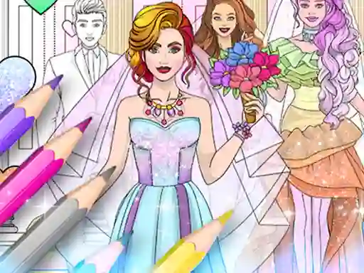Permainan Wedding Coloring Dress Up talian