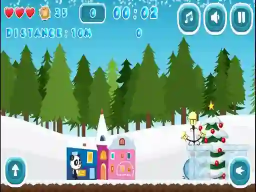 Permainan Christmas Panda Run talian