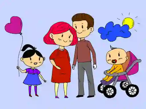 Permainan Happy Family Coloring Book talian