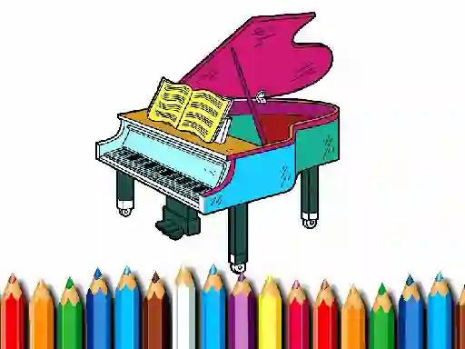 Permainan Back To School: Piano Coloring Book talian