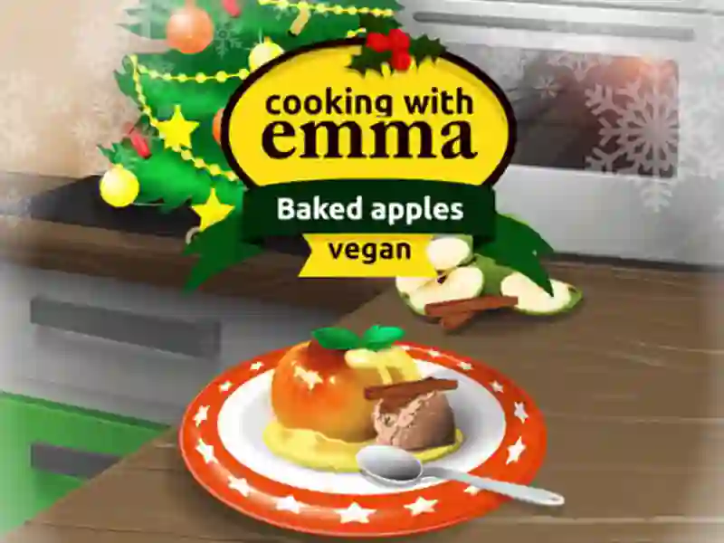 Permainan Cooking with Emma Baked Apples vegan talian