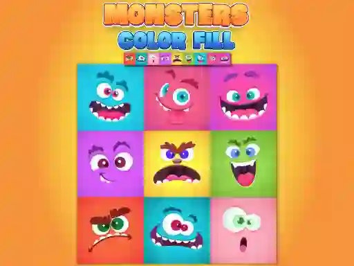 Permainan Monsters Color Fill talian
