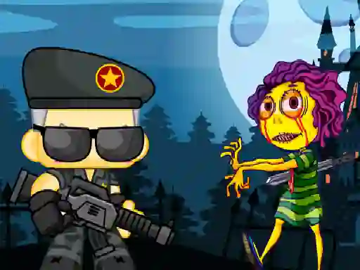 Permainan Zombie Shooter 2d talian