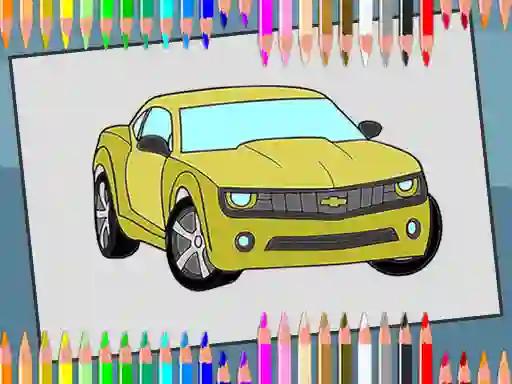Permainan American Cars Coloring Book talian