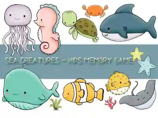 Permainan Kids Memory Sea Creatures talian