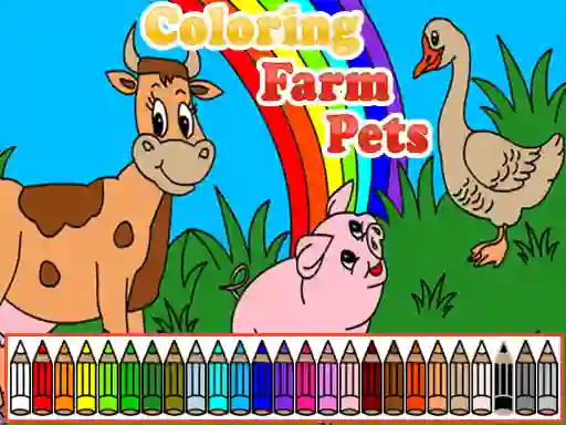 Permainan Coloring Farm Pets talian