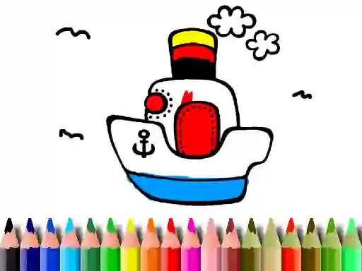 Permainan Back to School: Boat Coloring talian