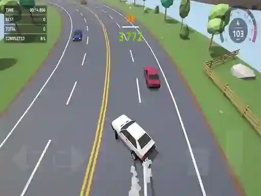 Permainan Polygon Drift: Endless Traffic Racing talian