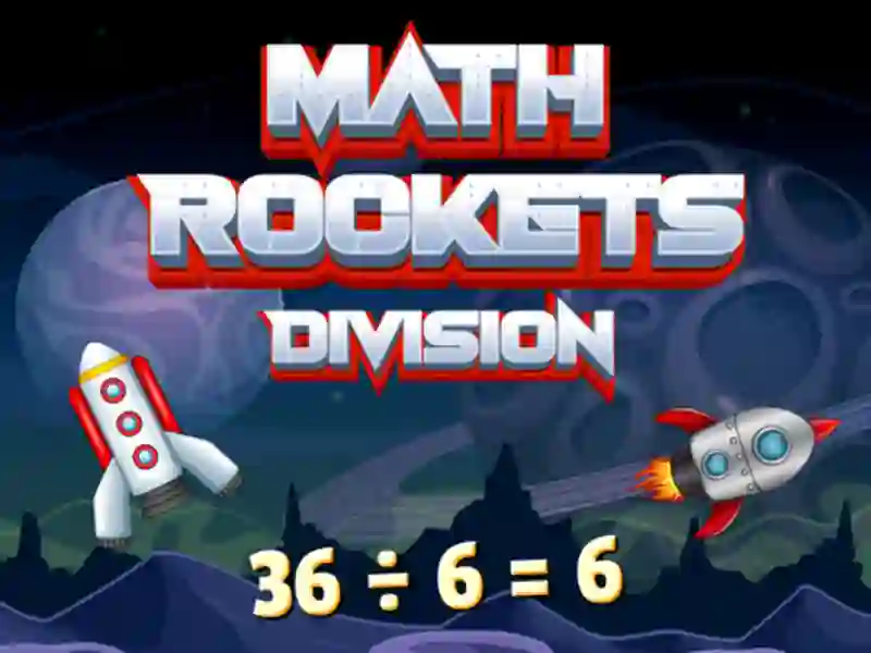 Permainan Math Rockets Division talian