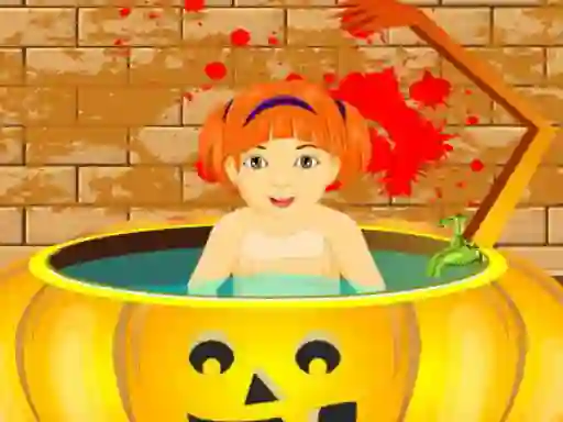 Permainan Little Baby Halloween Bathing talian