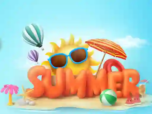 Permainan Happy summer jigsaw puzzle talian
