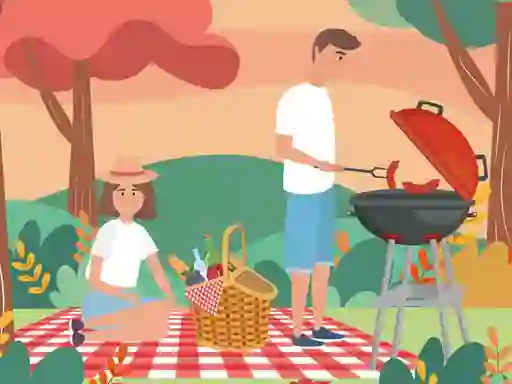 Permainan Barbecue Picnic Hidden Objects talian