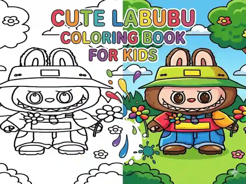 Permainan Cute Labubu Coloring Book for Kids talian