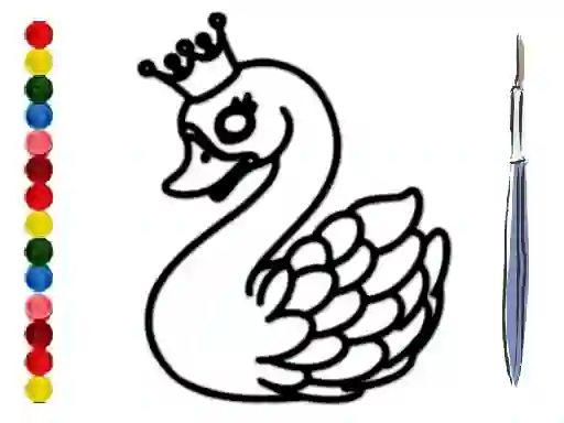 Permainan Back To School: Swan Coloring Book talian