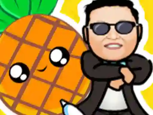 Permainan Pineapple and pen vs gangnam style talian