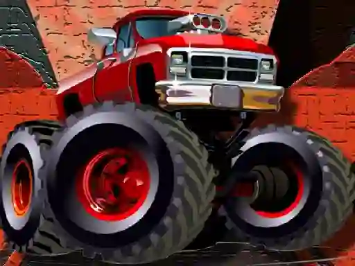 Permainan Crazy Monster Trucks Puzzle talian