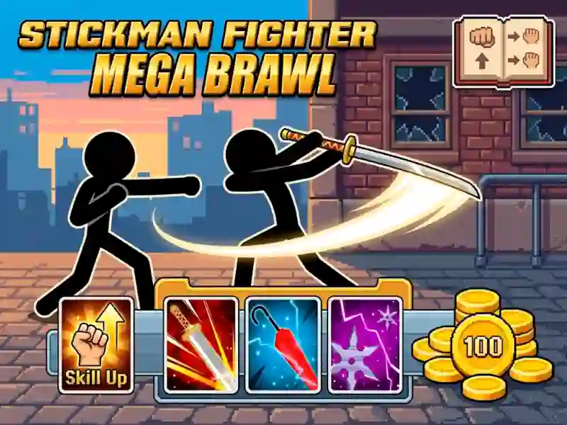 Permainan Stickman Fighter Mega Brawl talian