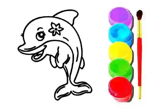 Permainan Dolphin Coloring Book talian