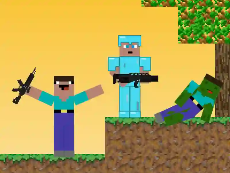 Permainan Noob vs Pro: Zombie Apocalypse talian