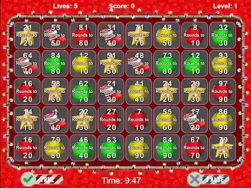 Permainan Christmas Number Crunch Rounding talian