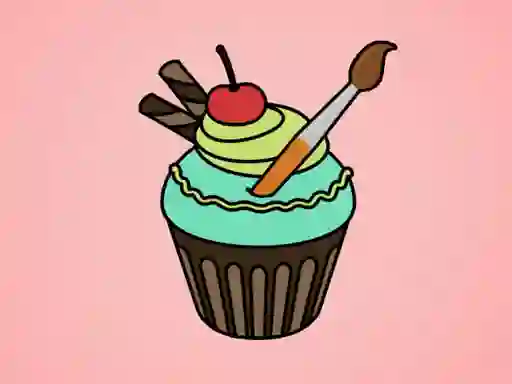 Permainan Yummy Cupcake Coloring talian