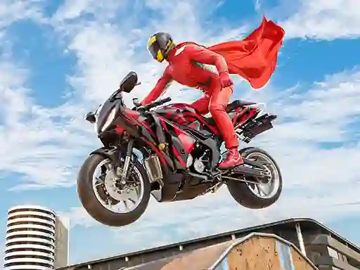 Permainan Real Motorbike Super Hero Stunt 3D talian