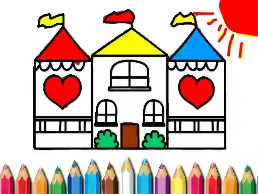 Permainan Back To School Coloring Book DOLL HOUS talian