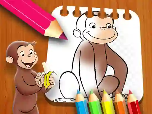 Permainan Curious George Coloring Book talian