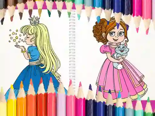 Permainan Beautiful Princess Coloring Book talian