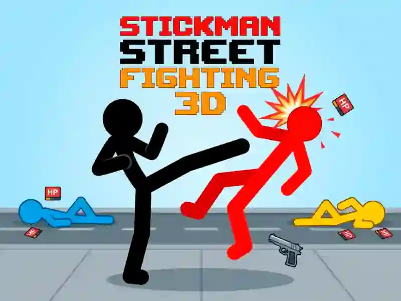 Permainan Stickman Street Fighting 3d talian