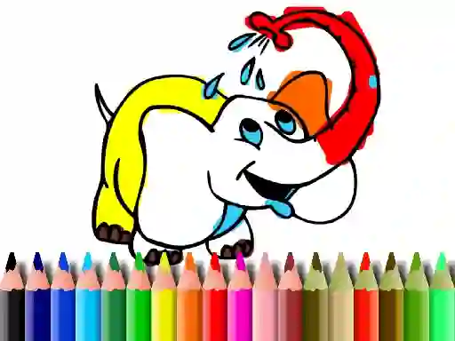 Permainan Back To School: Elephant coloring talian