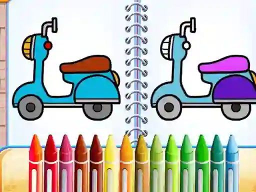 Permainan Cute Bike Coloring Book talian